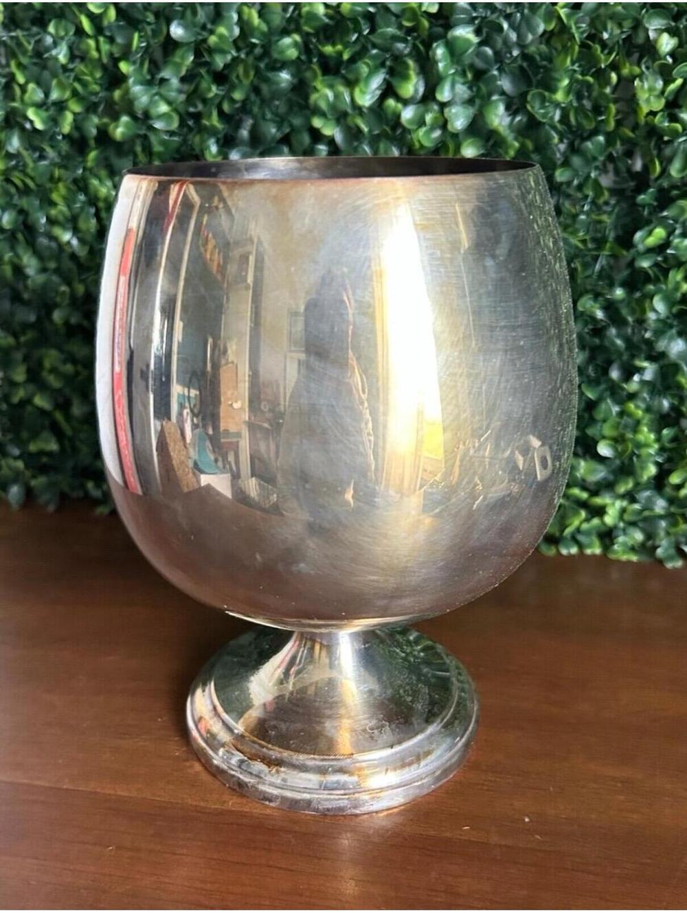 Vintage FB Rogers Silverplate Pedestal Vase Wine Cooler Goblet